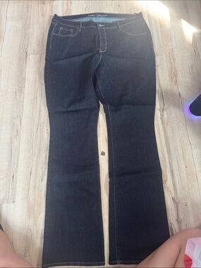 Old Navy Black Flare Jeans with Contrast Stitching